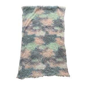 Max Studio Kids Watercolor Shaggy Pastel Pink Blue Lovey Baby Security Blanket